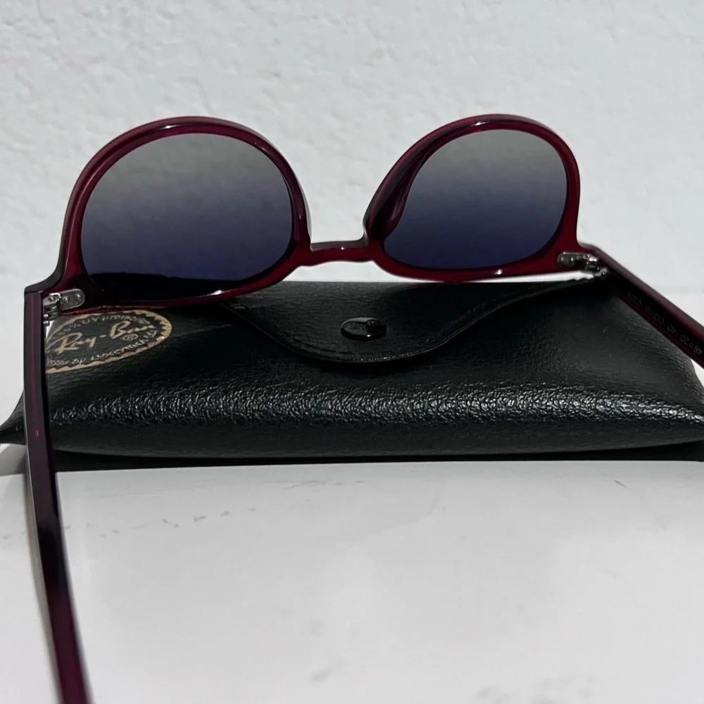 Ollie Quinn Handcrafted Miller Red Sunglasses Ray Ban Case Unisex